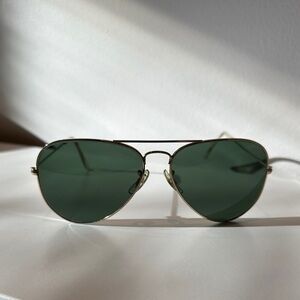 Vintage Rayex Green Aviator Sunglasses